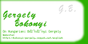 gergely bokonyi business card